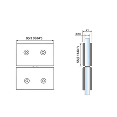 Pivot Shower Hinges Glass to Fixed Transom Mount Bathroom Glass Door Hinge Shower Hardware L-2342