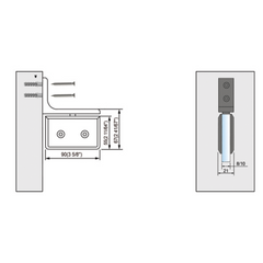 Pivot Shower Hinges Wall Mount Glass Door Hinge Glass Fixed Clip L-2351