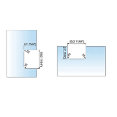 Pivot Shower Hinges Inline Panel Mount Frameless Glass Door Hinge L-2352