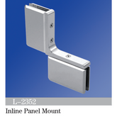 Pivot Shower Hinges Inline Panel Mount Frameless Glass Door Hinge L-2352