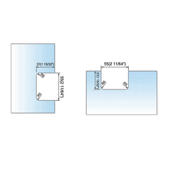 Pivot Shower Hinges Inline Panel Mount Glass to Glass Glass Door Clamp L-2354