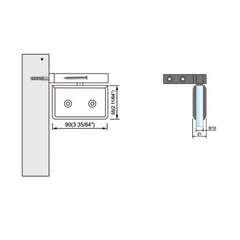 Pivot Shower Hinges Left Hand Mount Shown Offset Bracket Wall Mount Hinge Wholesale L-2361L