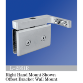 Pivot Shower Hinges Right Hand Mount Shown Offset Bracket Wall Mount Solid Brass Hinge L-2361R