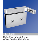 Pivot Shower Hinges Right Hand Mount Shown Offset Bracket Wall Mount Glass Shower Door Hinge L-2362R