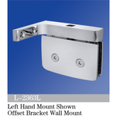Pivot Shower Hinges Left Hand Mount Shown Offset Bracket Wall Mount Hinge OEM ODM Avalable L-2363L