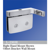 Pivot Shower Hinges Right Hand Mount Shown Offset Bracket Wall Mount Glass Glass Clip L-2363R