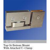 Pivot Shower Hinges Top Or Bottom Mount Glass Door Hinge With Attached U Clamp L-2372