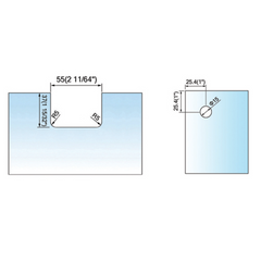 Pivot Shower Hinges Top Or Bottom Mount Glass Door Hinge With Attached U Clamp L-2372