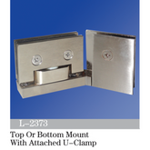 Pivot Shower Hinges Top Or Bottom Mount Glass Door Hinge With Attached U Clamp L-2373