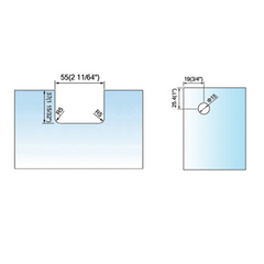 Pivot Shower Hinges Top Or Bottom Mount Glass Door Hinge With Attached U Clamp L-2373