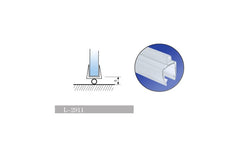 L-2911 Glass-to-Floor Sealing Strip | Fits 6–12 mm Glass | 7 ft (2.13 m)