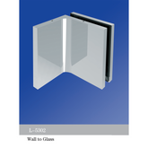 Square Corner Shower Glass Clamps with Covers Wall to Glass Bathroom Door ClIps L-5302