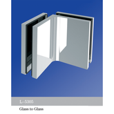 Square Corner Shower Glass Clamps with Covers Glass to Glass Bathroom Door ClIps L-5305