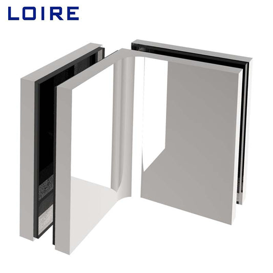 Square Corner Shower Glass Clamps with Covers Glass to Glass Bathroom Door ClIps L-5305