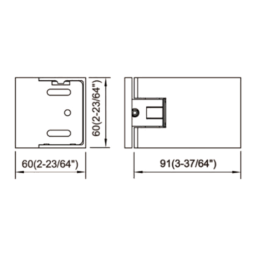 Shower hardware hinge L-6032