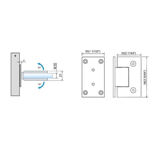 Standard Duty Shower Hinges L-2121